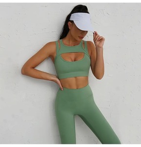 Wholesale Women's Seamless <b>Scrunch</b> Butt Yoga <b>Leggings</b> Set Full Length High Waist Quick Dry Breathable 100% Polyester - Product Image 5