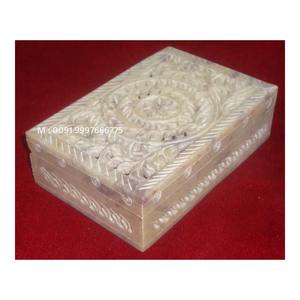 Cajas de Joyería de Piedra de Savia con Diseño Tallado a Mano, Forma Rectangular, Acabado Fino, para Decoración del Hogar y Regalos - Product Image 1