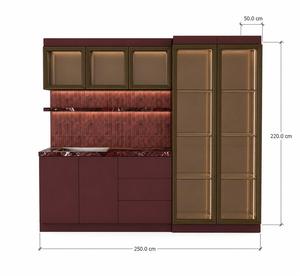 Estación de Color para Salón de Belleza Moderna, Personalizada, Directo de Fábrica, con Gabinetes de Almacenamiento, Estantes LED y Encimera con Aspecto de Mármol para Sala de Estar - Product Image 4