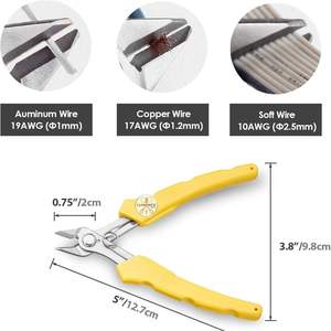 LUMINEX IMPEX Flush Cutter Micro Wire Cutters 5 Inch Stainless Steel Side Cutting Pliers Precision Tool for Soft Wires Jewelry - Product Image 3