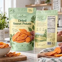 Sachets à fermeture éclair verticaux de qualité alimentaire les plus vendus, sacs personnalisés OEM ODM adaptés aux collations et aux patates douces séchées