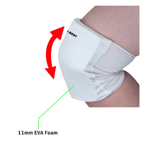 สนับเข่าแบบชิ้นเดียว สีขาว สำหรับทุกเพศ ทำจาก EVA/โฟมและยาง ปรับแต่งได้ ป้องกันและพยุงเข่า สำหรับคาราเต้และศิลปะการต่อสู้อื่นๆ TW - Product Image 2