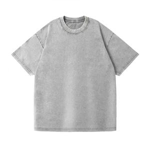 Fabricant de vêtements en gros blanc haute Gsm 100% coton T-Shirt surdimensionné épaule tombante ajusté motif imprimé pour hommes - Product Image 5