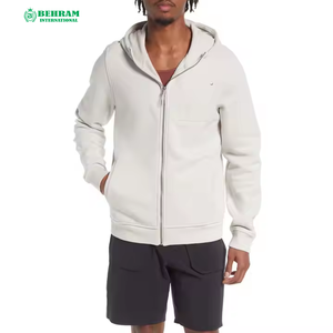Sweat-shirts à capuche zippés unisexes en molleton 100 % coton de qualité supérieure, épais et personnalisables, pour la vente en gros - Product Image 5