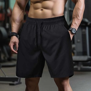 Short de fitness à séchage rapide pour hommes de haute qualité Logo personnalisé grand pantalon pour vêtements de sport de plage motif solide Style Hip Hop - Product Image 1