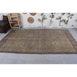 Classique Vintage turc Patchwork Design traditionnel marron Beige laine tapis 5.6X9.8 pieds rectangulaire Latex chevet tapis ensemble - Product Image 3