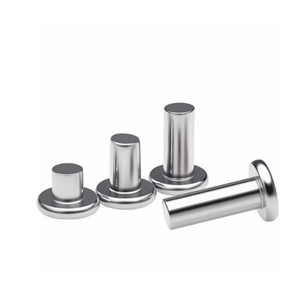 Rivet à tête plate de haute précision, micro-rivet, rivet personnalisé, rivet en fer massif plaqué zinc - Product Image 1