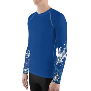 Rash Guard pour hommes à manches longues et col rond, qualité premium, design personnalisé, prix de gros usine - Product Image 4