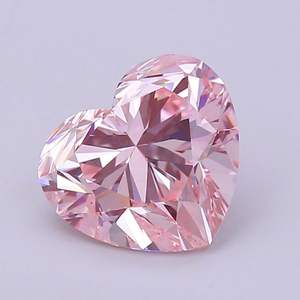 ラボ栽培モルガナイトファンシー幾何学ハート楕円形ピンクピーチカラーファセットカットVVS1 GIAセミダイヤモンドプレシャスルース - Product Image 1