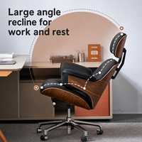 Silla de Masaje de Oficina Ejecutiva de Lujo Reclinable con 3 Programas de Masaje, Terapia de Calor, Giro de 360°, Funcionamiento Inalámbrico, Ecológica