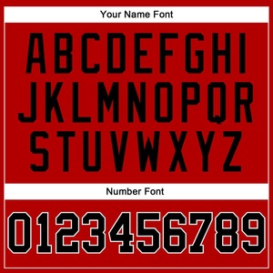 Maillot de baseball personnalisé rouge blanc à fines rayures noir-blanc authentique - Product Image 5