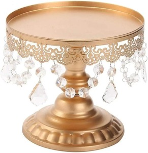 Nouveau Design Dessert Table Présentoir Cupcake Holder Avec Crystal Hang Accents pour Banquet De Mariage Fête D'anniversaire - Product Image 1
