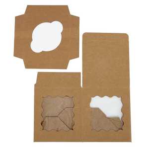 Recycled Kraft Tuck Top Cupcake Boxes with Windows <b>Square</b> Rigid Boxes for Food Glossy Lamination & Embossing Features - Product Image 2