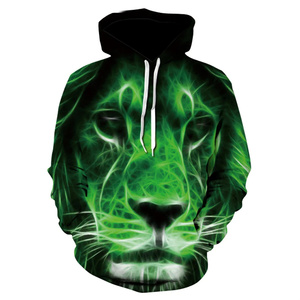 Otoño moda Cool Mighty <span class=keywords><strong>Beast</strong></span> 3D impresión hombres Sudadera con capucha León Tigre Casual Sudadera con capucha sudadera Retro - Product Image 4