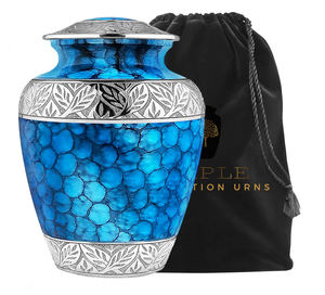 โกศบรรจุอัฐิสีน้ำเงิน สไตล์อเมริกัน/ยุโรป คุณภาพพรีเมียม ขนาด 10 นิ้ว เป็นมิตรกับสิ่งแวดล้อม ทนทาน ใช้งานได้ยาวนาน - Product Image 3