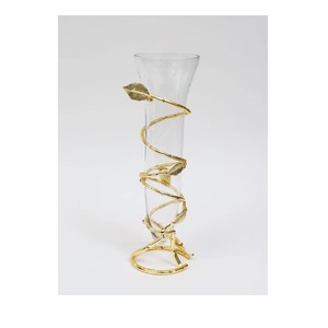 Vase en émail design avec tube en verre Accent décoratif unique parfait pour les mariages de pendaison de crémaillère et le style des événements - Product Image 1