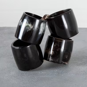 Rond de serviette en corne de buffle Anneaux de serviette en corne de buffle de qualité supérieure pour table de dîner de restaurant d'hôtel de luxe utilisée - Product Image 6