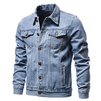 Veste en jean pour homme, coupe slim, fabrication professionnelle, pour l'hiver, usage décontracté, extérieur, avec personnalisation