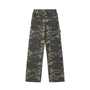 Customized Manufacturer Men Loose Fit 100% Cotton Lightweight <b>Denim</b> Straight Jeans High Street Streetwear Summer Autumn Washed - Product Image 1