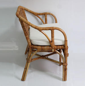 Banco de Patio con Estructura de Ratán Natural y Madera de Teca con Acabado Brillante, Duradero y Ecológico para Exteriores, Entrada o Parque - Product Image 2