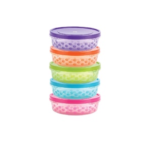 Round <b>Plastic</b> Storage <b>Container</b> Set Of 7 PCS 400ml-6000ml - Product Image 2