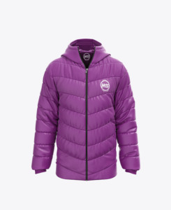 2025 invierno venta al por mayor logotipo personalizado chaqueta acolchada impermeable burbuja brillante cuello alto espesor fino logotipo frontal - Product Image 1