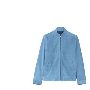 Men's Winter Genuine Leather Slim Fit Motorcycle Jacket with Zipper Closure Stand Collar Custom Logo Factory Price Best Quality - Product Image 3