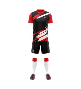 Ensembles de maillots de football rétro à sublimation complète pour adultes et jeunes 100% polyester avec short de football et chaussettes antidérapantes Uniforme de football - Product Image 4