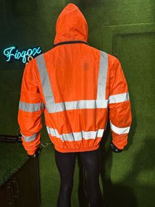 Gilet de sécurité haute visibilité, hiver, lourd, haute visibilité, imperméable, coton, ANSI classe 2, LED flash réfléchissant, vêtements de travail en extérieur - Product Image 3