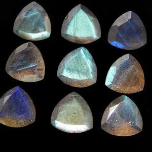 5mm Naturel Gris Labradorite Trillion Cut Lâche Semi-Précieux Cristal Pierres Précieuses En Gros Prix Usine pour La Nouvelle Fabrication De Bijoux - Product Image 1