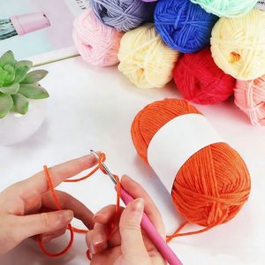 Hilo de Pelote para Crochet, Hilo de Algodón Acrílico al por Mayor, Lana <span class=keywords><strong>Trapillo</strong></span> para <span class=keywords><strong>Tejer</strong></span>, Hilo para Crochet y Manualidades - Product Image 2