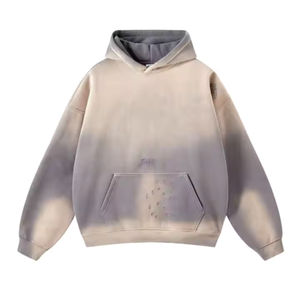 Vente en gros de streetwear pour hommes sweats à capuche 100% coton épais sweats à capuche noir bouffant sweats à capuche streetwear surdimensionnés - Product Image 2