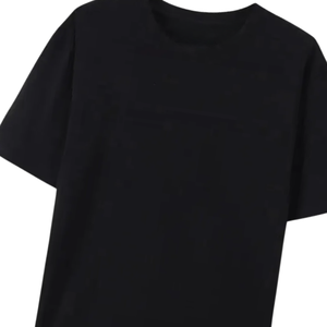 Camiseta Negra Lisa Premium de Algodón Suave Unisex, Camiseta Lisa de Alta Calidad, Impresión de Logotipo Personalizado OEM, Ropa Casual Cómoda al por Mayor - Product Image 2