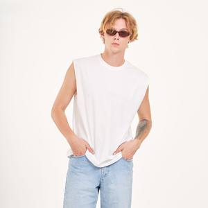 Camiseta sin Mangas de Algodón y Elastano con Cuello Redondo para Hombre, Color Personalizado, Logotipo Personalizado, Letra, Transpirable, Secado Rápido, Deportiva, para Gimnasio - Product Image 2