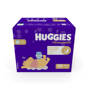 Couches pour nouveau-nés Douces, douces, Huggies Ultra Confort et idéales pour les peaux sensibles des bébés - Product Image 1