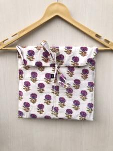 Conjunto de pijama indio con estampado a mano, ropa de dormir, traje para fiesta, conjunto de pijama floral hecho a mano, regalo de Navidad para ella - Product Image 5