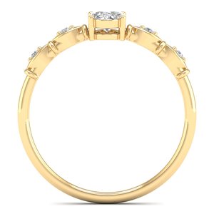 REYES, anillo de compromiso de moissanita de corte ovalado 0,53 de alta calidad para mujer, diseño único, joyería fina de Plata de Ley 925 - Product Image 4
