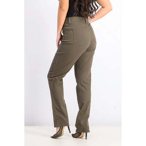 Jeans in denim verde da donna Style & Co, taglia 14, traspiranti, a gamba dritta, con controllo pancia e decorazione semplice con bottoni alla moda - Product Image 3