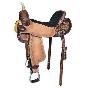 Profesional tallado a mano cuero genuino sin árboles equitación diseño de barril occidental personalizable Color tamaño 100% Premium - Product Image 2