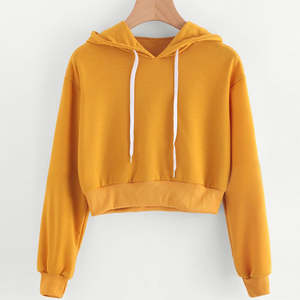 Haut court à capuche pour femme, 100% polyester, en molleton tricoté, style décontracté, meilleur style, vente en ligne, prix raisonnable, fabriqué au Pakistan - Product Image 5