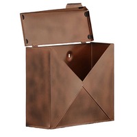Boîte aux lettres murale en métal étanche 10x10x4 pouces, noire, thermolaquée, style Chicago, pour journaux et courrier, couleur personnalisable
