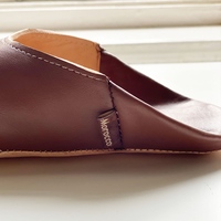 Chaussures babouches marocaines en cuir pour femmes, légères, douces, en cuir véritable, confortables, pour l'intérieur, printemps, automne, hiver, chaudes, marron