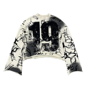 Custom Y2K Vintage Punk Solid Color Embroidered Printed Winter Men's Oversized Fleece <b>100</b>% Cotton Eco-Friendly Casual Hoodie - Product Image 1