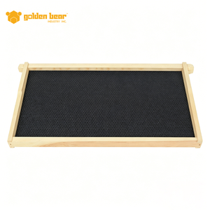 Cadres de ruche en bois Langstroth profonds en pin avec feuille de fondation en plastique noir pour l'apiculture - Product Image 3