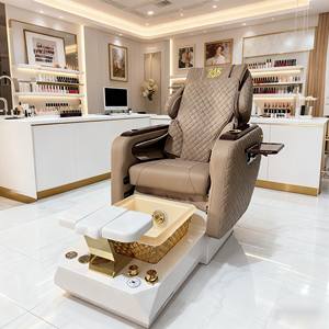 เก้าอี้ทำเล็บเท้าแบบไฟฟ้าฐานเจลเก้าอี้สปาเท้าหลังสูงเก้าอี้นวดพร้อมท่องสำหรับร้านทำเล็บเฟอร์นิเจอร์ร้านเสริมสวย - Product Image 3