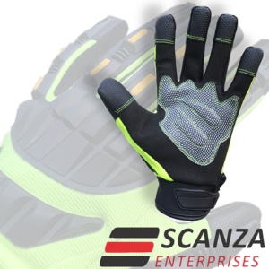 Gants de sécurité pour hommes robustes, résistants aux coupures, en cuir synthétique, polyester respirant, antidérapants, avec poignet réglable - Product Image 5