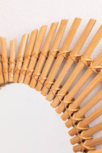 Vietrustic Vietnam Source Wall Accessories Bamboo <b>Rattan</b> <b>Mirror</b> Living Room Decor - Product Image 3
