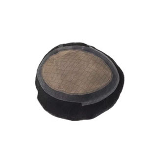 Perruque toupet en cheveux humains 100% soie Pro Remy Virgin Raw Taz Indian Hair - Product Image 2