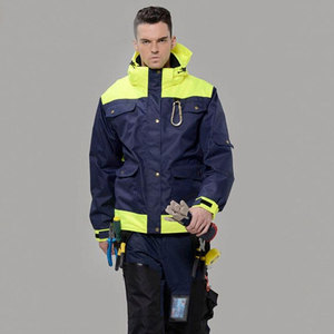 แจ็กเก็ตนิรภัยสะท้อนแสงสองสีพร้อมซิปกันน้ำและซับในสำหรับแจ็กเก็ตเพื่อความปลอดภัยในสภาวะที่ไม่เอื้ออำนวย - Product Image 3