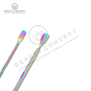 Empujador de cutículas de uñas con logotipo personalizado de Color arcoíris, empujadores de cutículas sostenibles más nuevos de Beauty Concept International - Product Image 5